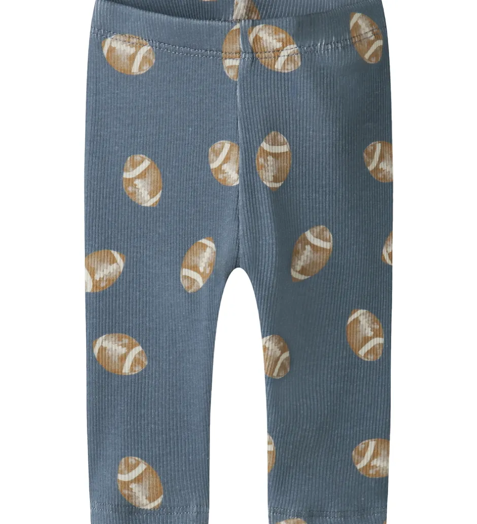 Børn Name It Leggings - Rib - NbmSolution - Flint Stone