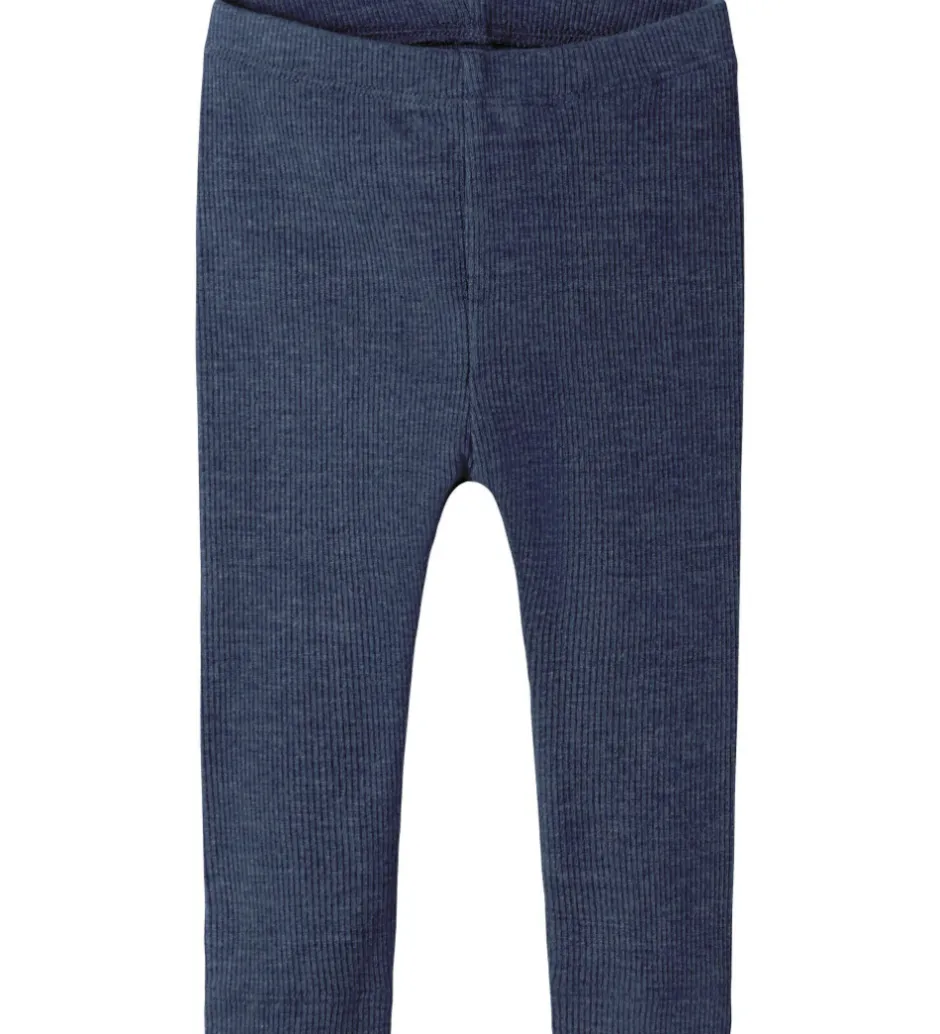 Leggings|Unisex-Tøj*Name It Leggings - Rib - NbnKab - Vintage Indigo/Melange