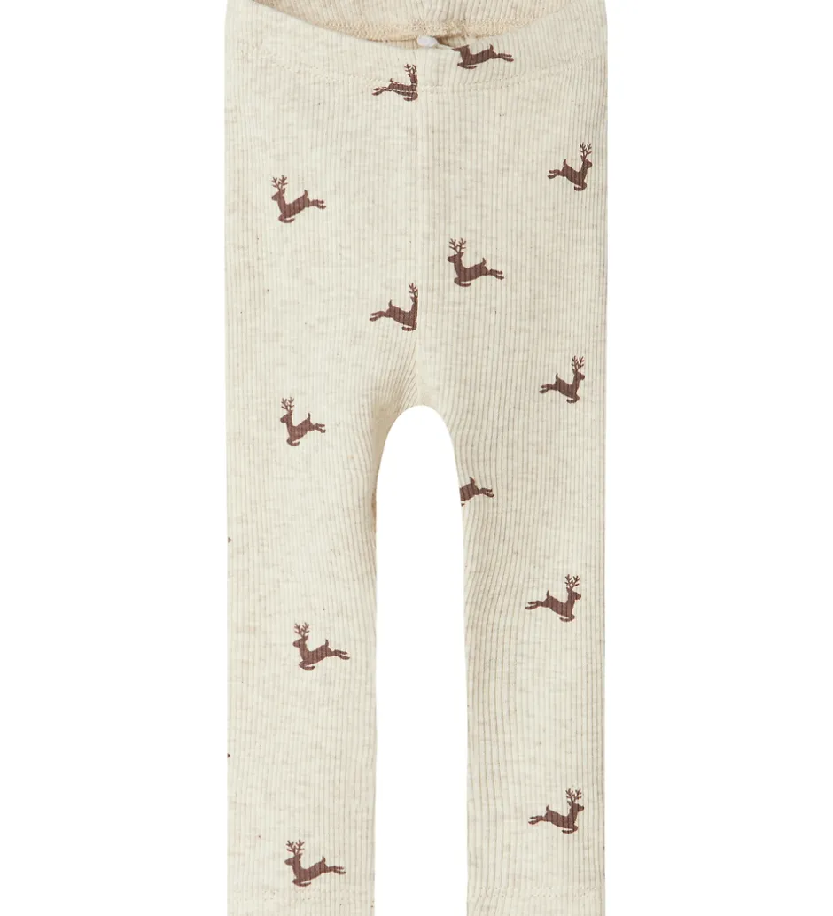 Børn Name It Leggings - Rib - NbnRoko - Peyote Melange