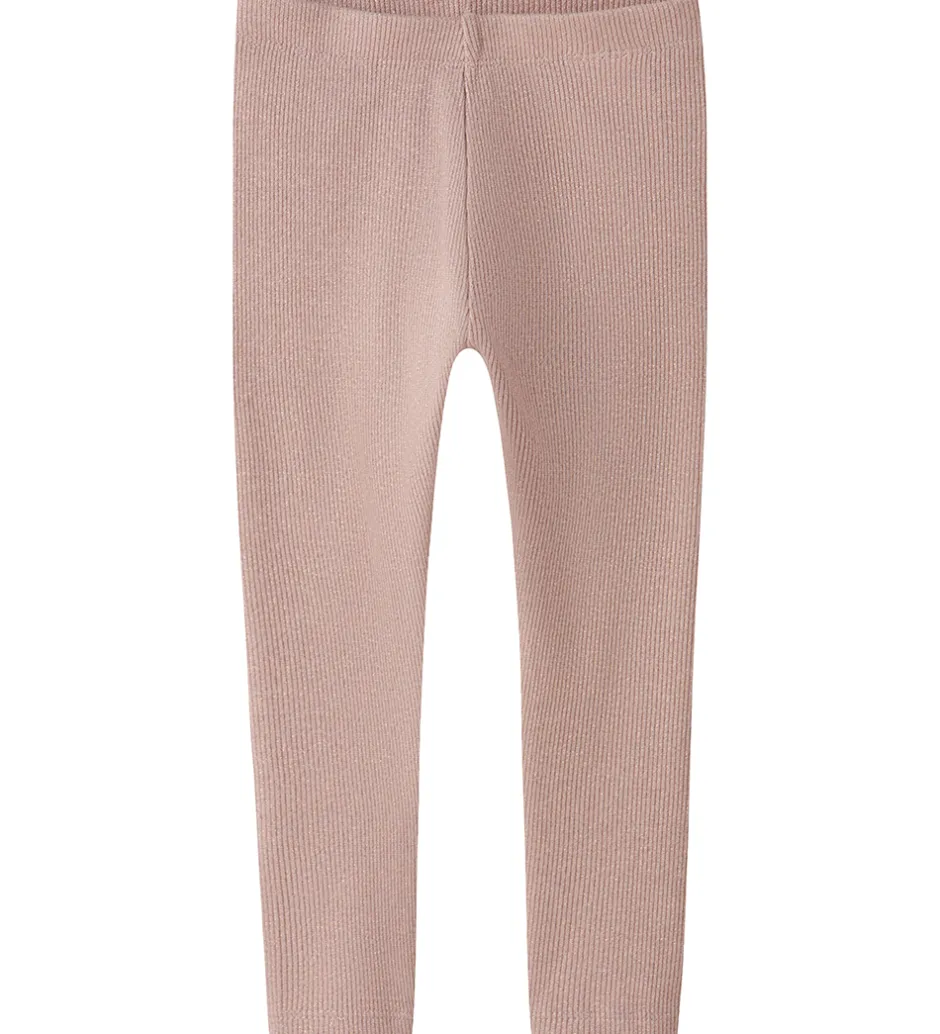 Børn Name It Leggings - Rib - NmfSiclo - Keepsake Lilac m. Glimmer