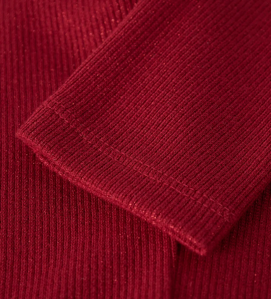 Børn Name It Leggings - Rib - NmfSiclo - Jester Red m. Glimmer