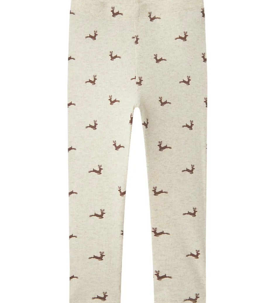 Børn Name It Leggings - Rib - NmnRoko - Peyote Melange