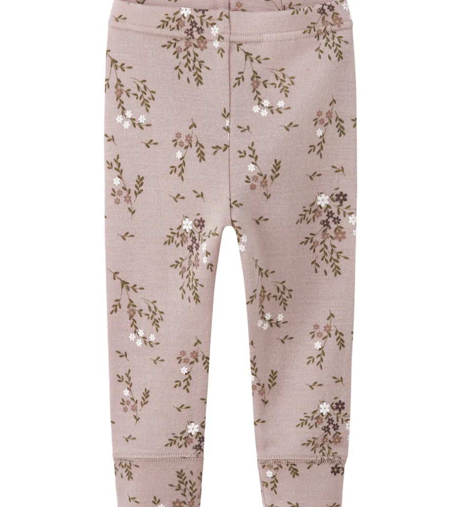 Leggings*Name It Leggings - Uld - NbfWillow - Shadow Gray/Long Flower