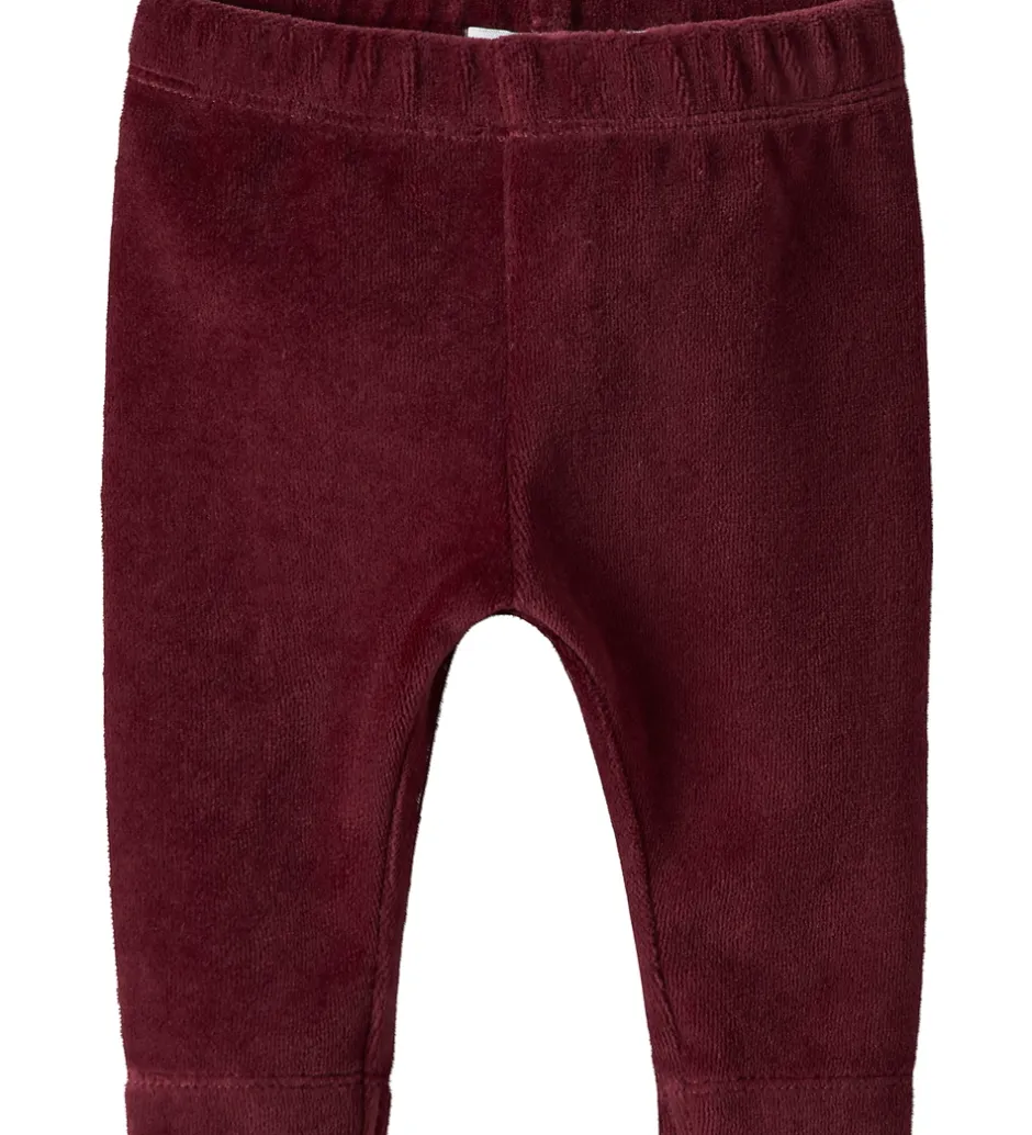Børn Name It Leggings - Velour - NbfRoxy - Burgundy