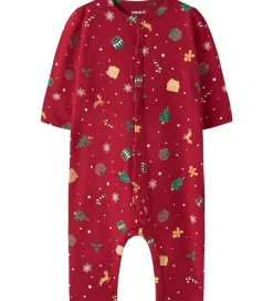 Børn Name It Natdragt - NbnVismas - Jester Red/Xmas AOP Red