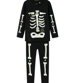 Halloween*Name It Nattøj - 2-delt - Glow - NmnOwen - Sort/Lemonade