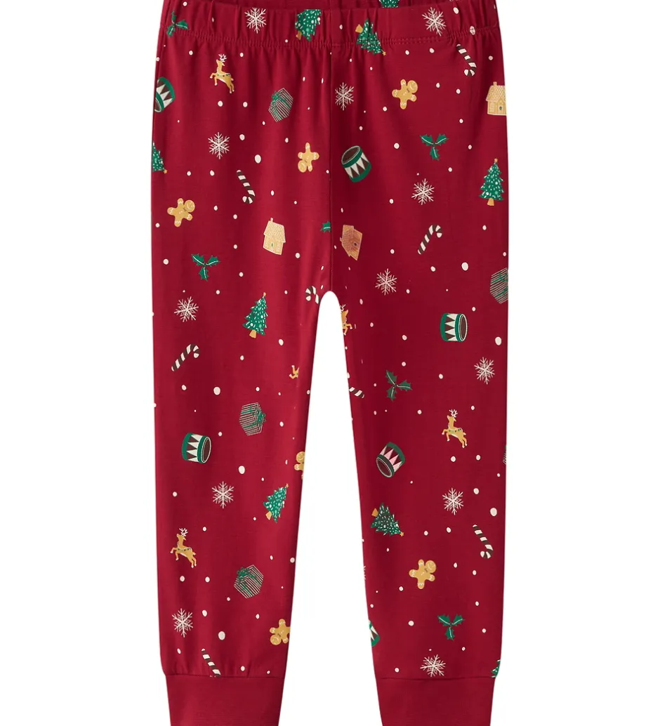 Børn Name It Nattøj - 2-Delt - NmnVismas - Jester Red/Xmas AOP Red