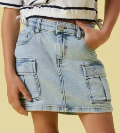Børn Name It Nederdel - Denim - NkfMillie - Cargo - Light Blue Bleach