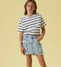 Børn Name It Nederdel - Denim - NkfMillie - Cargo - Light Blue Bleach