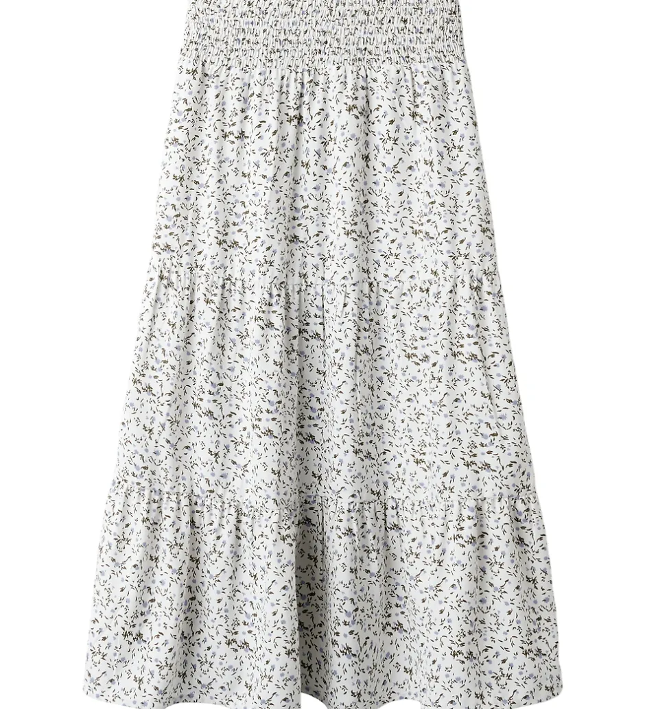 Nederdele*Name It Nederdel - NkfJolly - Maxi Skirt - Star White m. Blomste