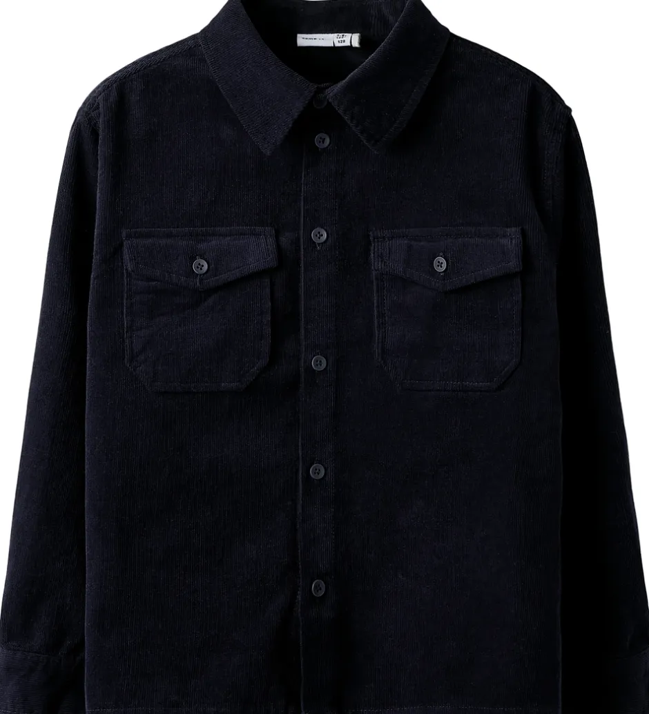 Skjorter|Juletøj*Name It Overshirt - NkmRocking - Fløjl - Navy Blazer