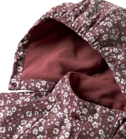 Børn Name It Regndragt m. Fleece - NmfDry10 - Fig m. Blomster