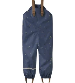 Regntøj*Name It Regntøj m. Seler - NmmDry10 - Vintage Indigo m. Print