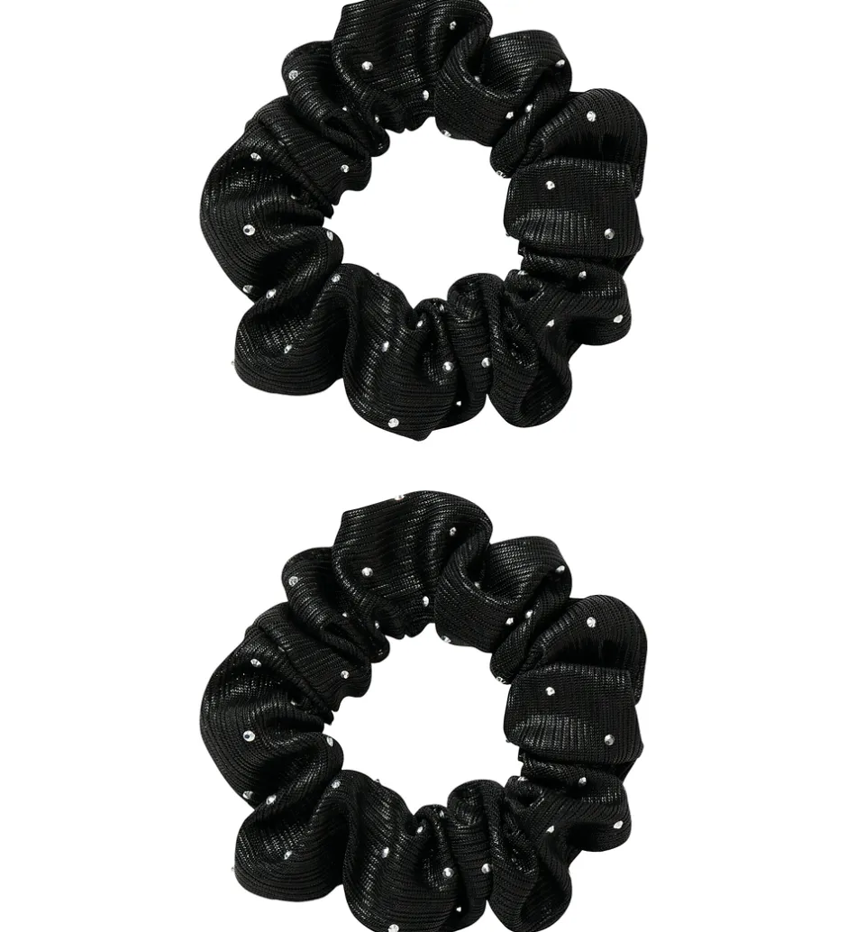 Scrunchies|Hårpynt*Name It Scrunchie - 2-pak - NkfRiglitter - Sort