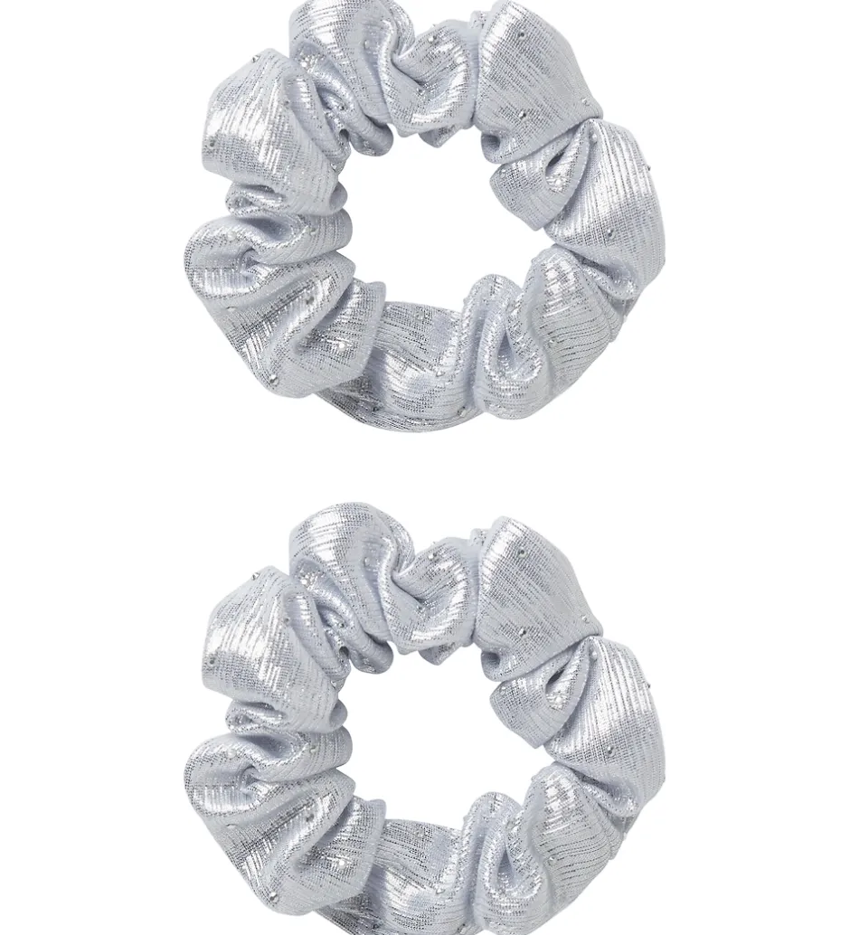 Name It Scrunchies - 2-pak - NkfRiglitter - Silver