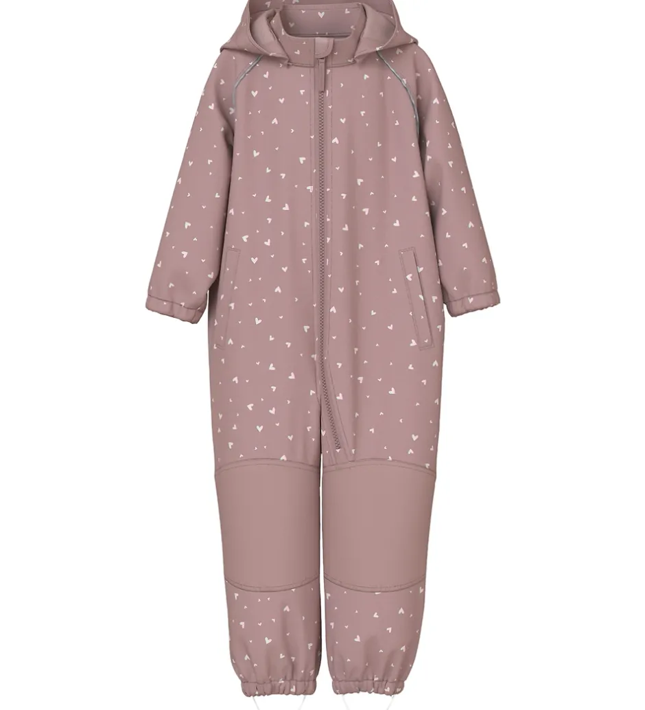 Børn Name It Shoftshelldragt m. Fleece - Noos - NmfAlfa08 - Woodrose/
