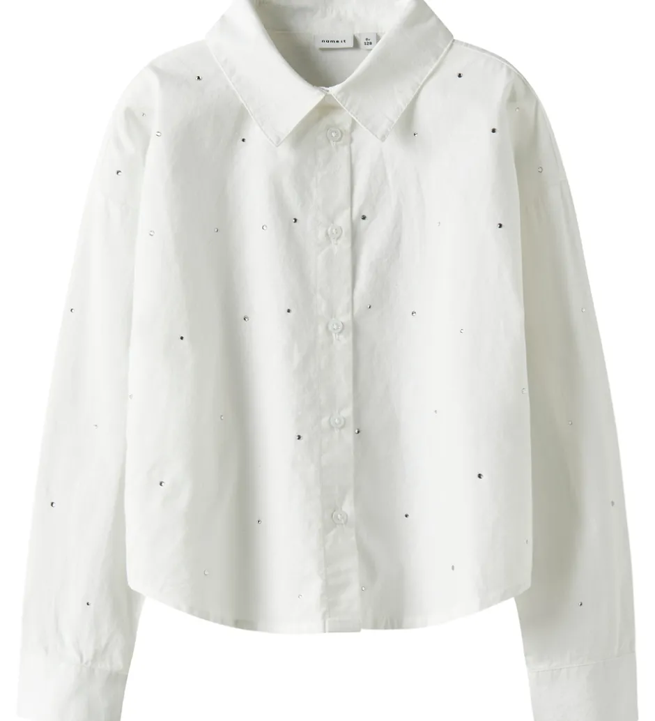 Skjorter*Name It Skjorte - NkfRhing - Bright White/All-Over