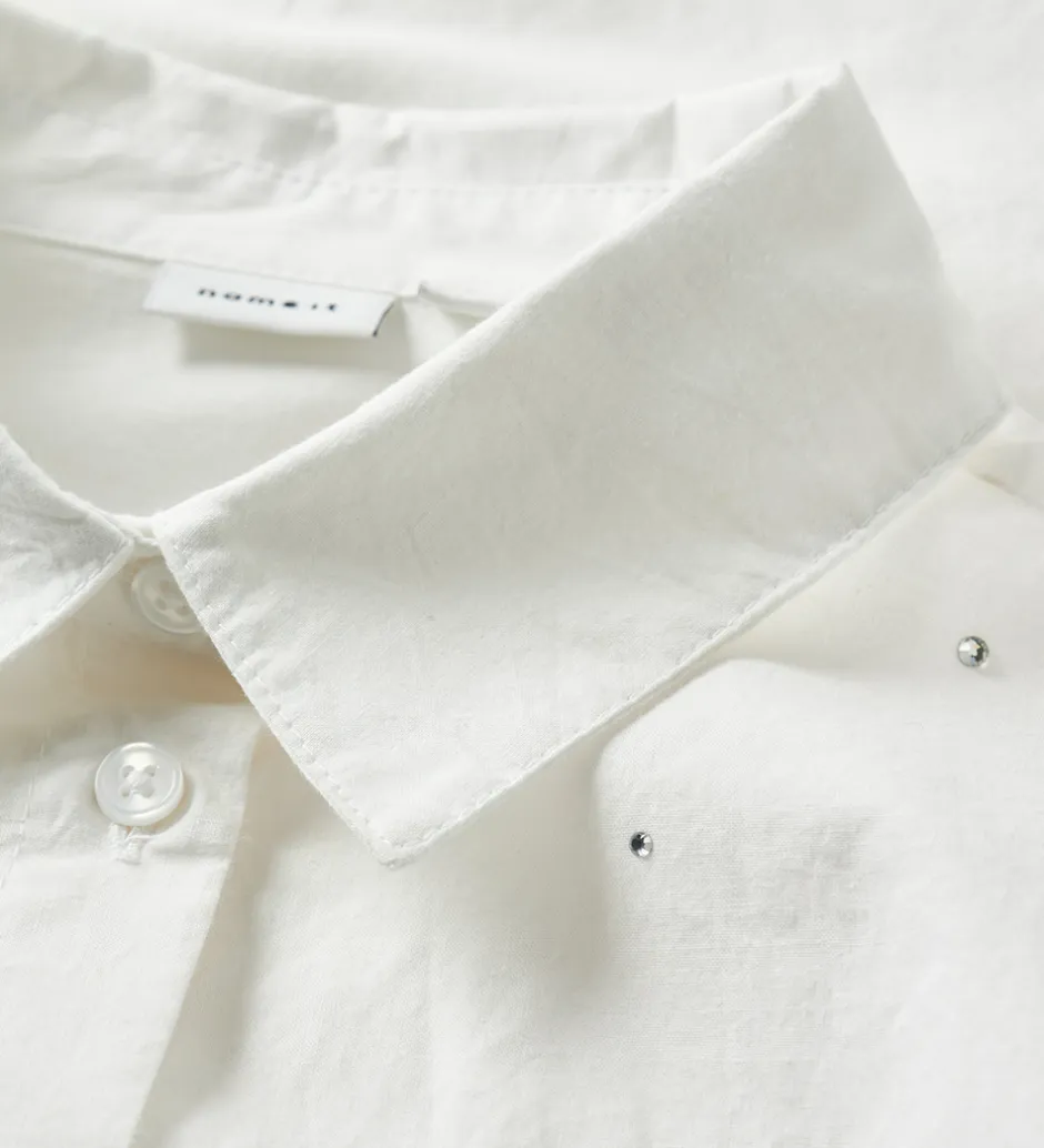 Skjorter*Name It Skjorte - NkfRhing - Bright White/All-Over
