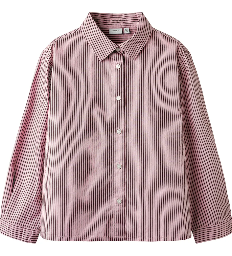 Skjorter*Name It Skjorte - NkfSvala - Keepsake Lilac/Burgundy