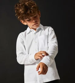 Børn Name It Skjorte - Piqué - NkmRon - Jersey - Bright White