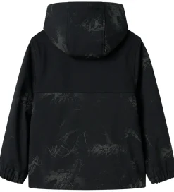 Børn Name It Softshell m. Fleece - NkmAlfa08 - Sort m. Refleksprint