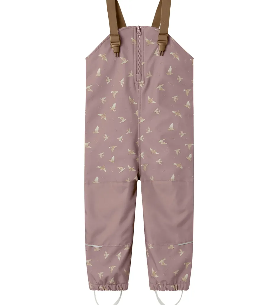 Børn Name It Softshellbukser m. Fleece/Seler - NmfAlfa08 - Woodrose/B