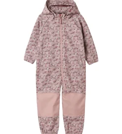Børn Name It Softshelldragt m. Fleece - Noos - NmfAlfa - Woodrose/Blo