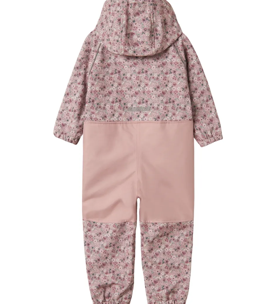 Børn Name It Softshelldragt m. Fleece - Noos - NmfAlfa - Woodrose/Blo