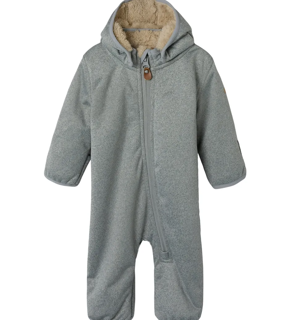 Softshell*Name It Softshelldragt m. Fleece - NbnMada08 - Grey Melange m. Ø