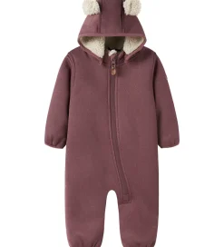 Børn Name It Softshelldragt m. Fleece - NbnMada08 - Rose Brown m. Øre