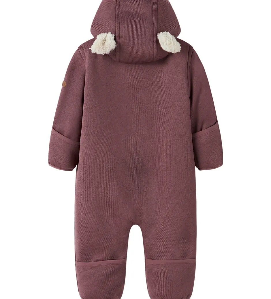 Børn Name It Softshelldragt m. Fleece - NbnMada08 - Rose Brown m. Øre