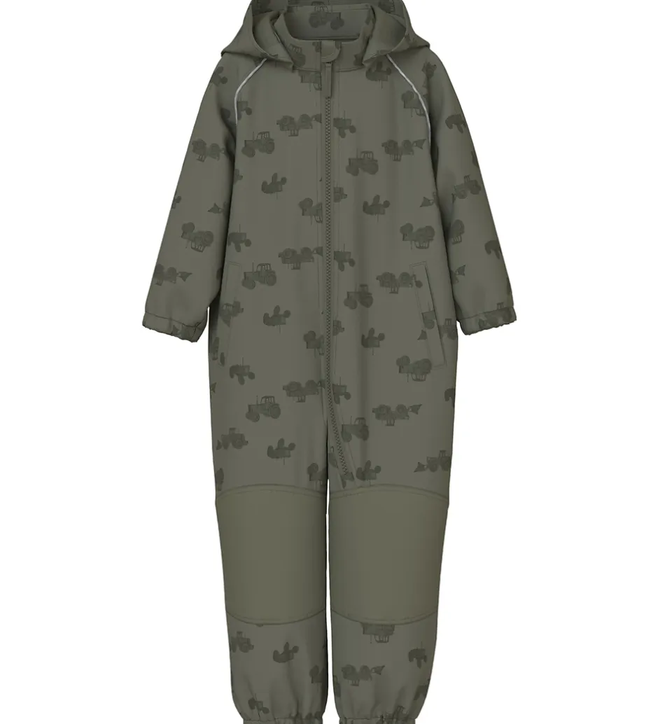 Softshell*Name It Softshelldragt m. Fleece - Noos - NmmAlfa08 - Dusty Oliv