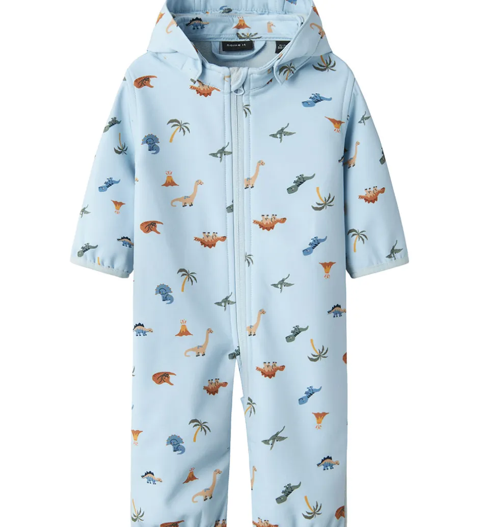 Softshell*Name It Softshelldragt m. Fleece - NbmAlfa08 - Skyway/Mini Dino