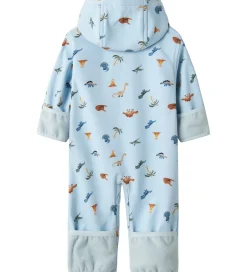 Softshell*Name It Softshelldragt m. Fleece - NbmAlfa08 - Skyway/Mini Dino