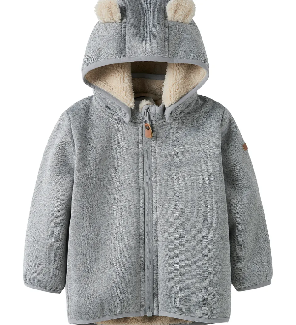 Softshell*Name It Softshelljakke m. Fleece - NbnMada08 - Grey Melange m. Ø
