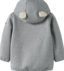 Softshell*Name It Softshelljakke m. Fleece - NbnMada08 - Grey Melange m. Ø