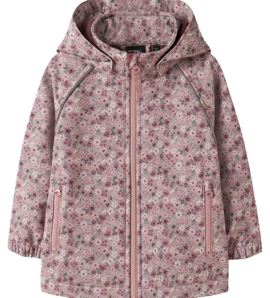 Softshell*Name It Softshelljakke m. Fleece - NmfAlfa08 - Woodrose/Blossom