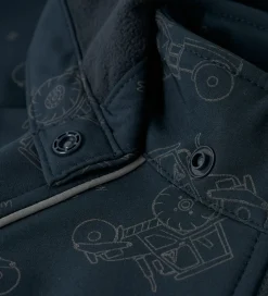 Softshell*Name It Softshelljakke m. Fleece - NmmAlfa08 - Dark Sapphire m.