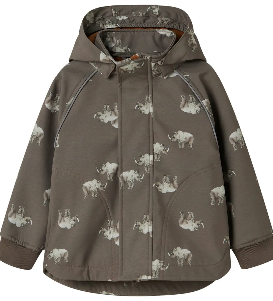 Softshell*Name It Softshelljakke m. Fleece - NmmAlfa08 - Morel/Rhino