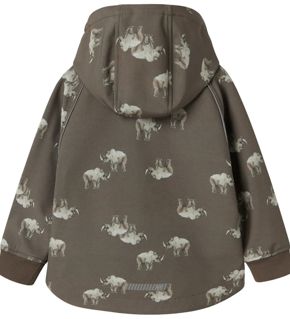 Softshell*Name It Softshelljakke m. Fleece - NmmAlfa08 - Morel/Rhino