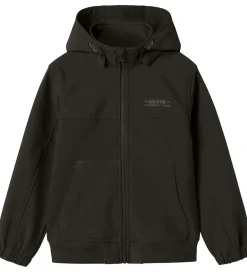 Børn Name It Softshelljakke m. Fleece - NkmAlfa08 - Cool Block - Sort