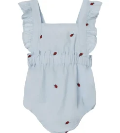 Sommerdragter*Name It Sommerdragt - NbfFerilla - Chambray Blue m. Mariehøner