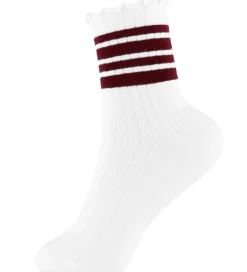 Børn Name It Strømper - Rib - NkfSille - Bright White/Burgundy