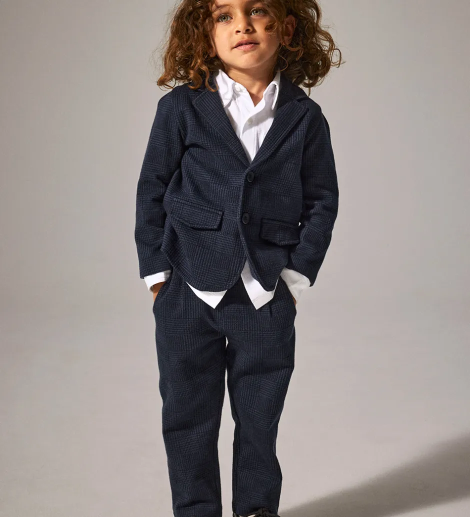 Juletøj|Bukser Og Jeans*Name It Sweatpants - NmmRobino - Navy Blazer/CHECK