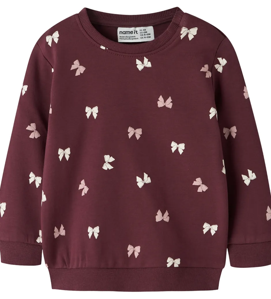Sweatshirts*Name It Sweatshirt - NbfVimone - Burgundy/Bow