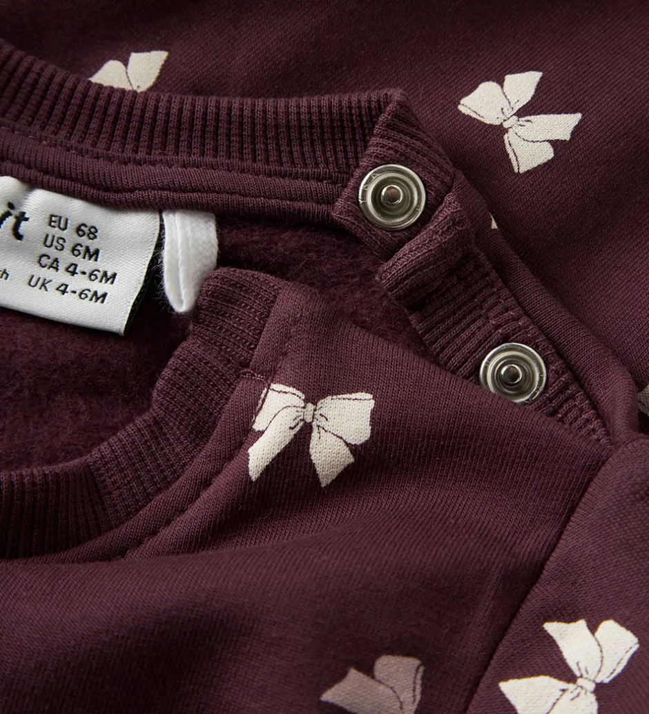 Sweatshirts*Name It Sweatshirt - NbfVimone - Burgundy/Bow