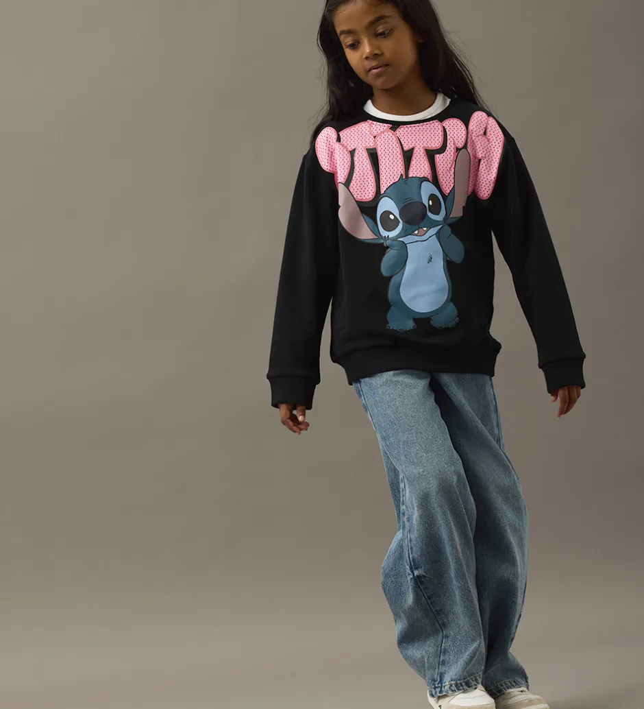 Sweatshirts*Name It Sweatshirt - NkfOdimi - Stitch - Black