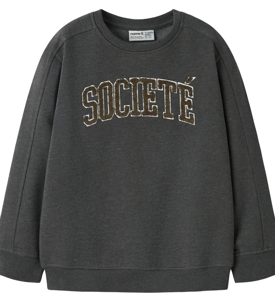 Børn Name It Sweatshirt - NkmRobbie - Dark Grey Melange