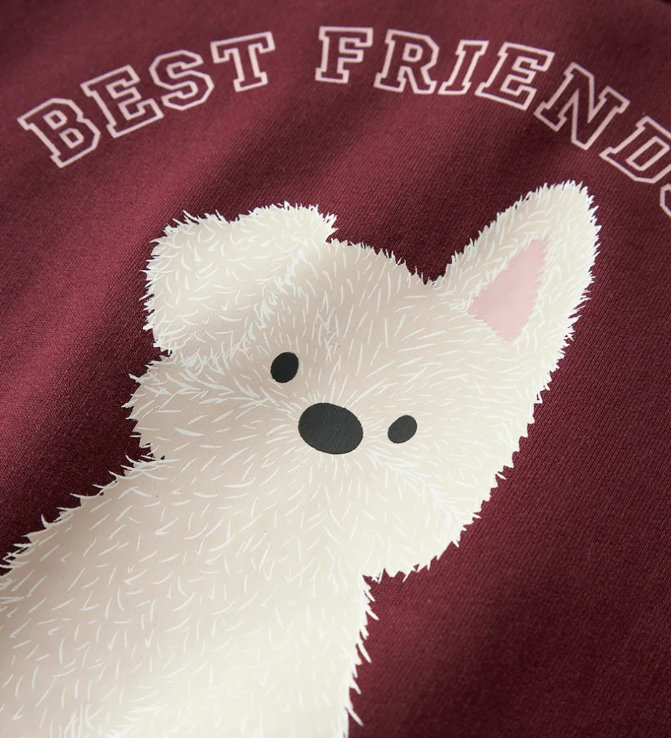 Børn Name It Sweatshirt - NmfViloui - Burgundy/ Best Friend Club