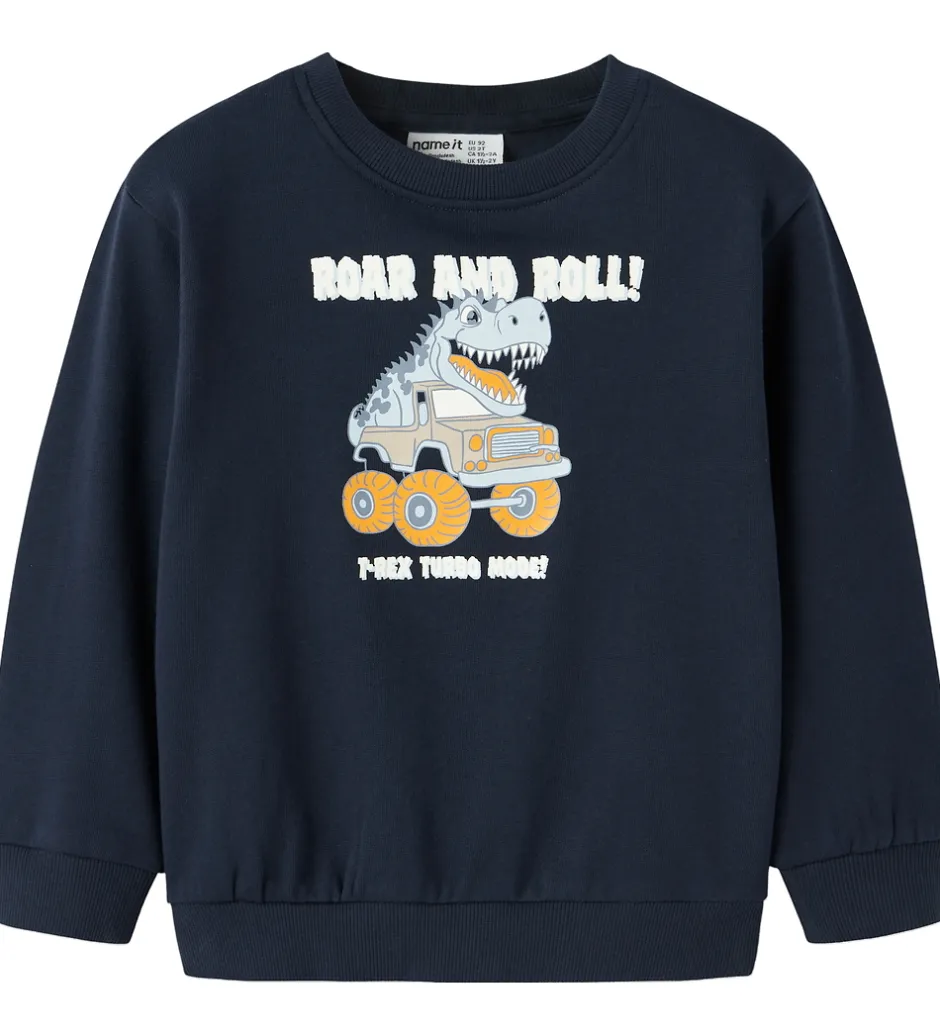 Børn Name It Sweatshirt - Nmmvildar - Navy Blazer/Dino Car